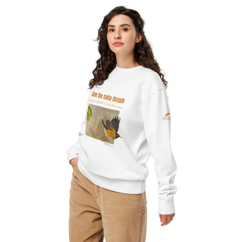 Unisex organic sweatshirt 2, Save the Taita thrush - Image 20