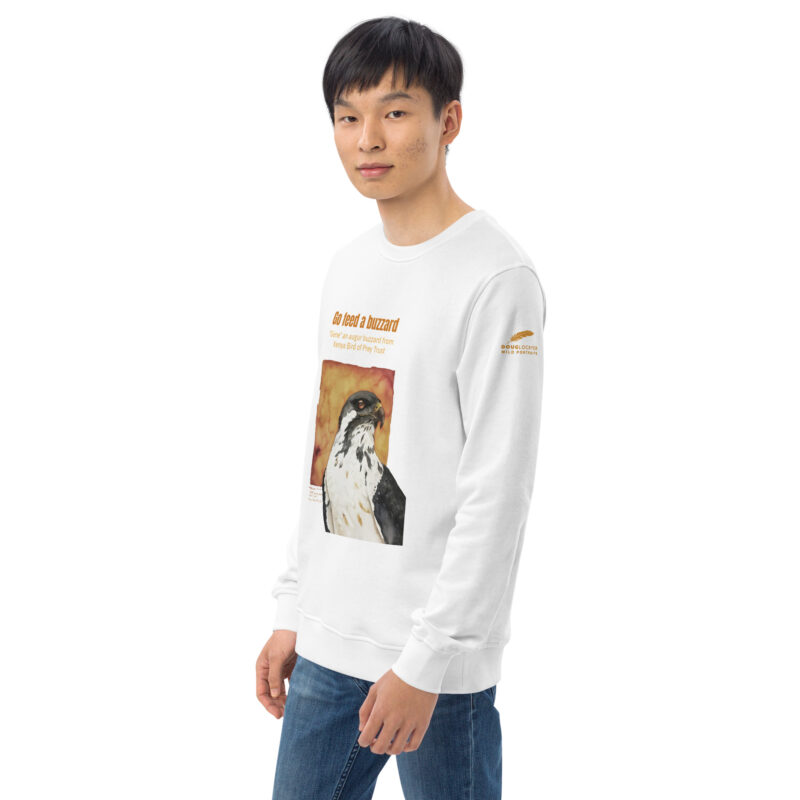 Unisex organic sweatshirt, "Gene" Go feed a buzzard - Image 35