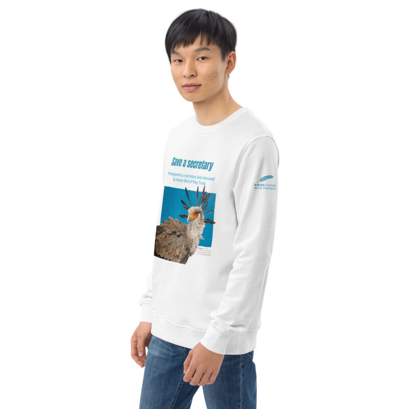 Unisex organic sweatshirt, save asecretary (Moneypenny) - Image 48
