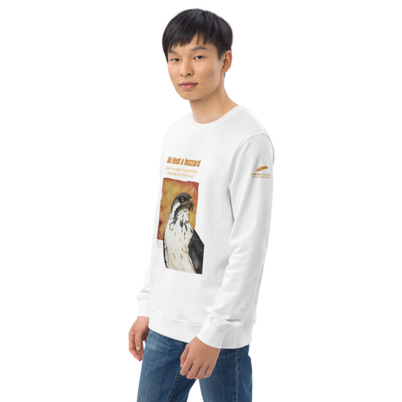 Unisex organic sweatshirt, save Lake Naivasha (saddle-billed stork) - Image 48