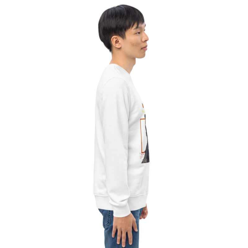 Unisex organic sweatshirt, Go feed a chimp - Image 39