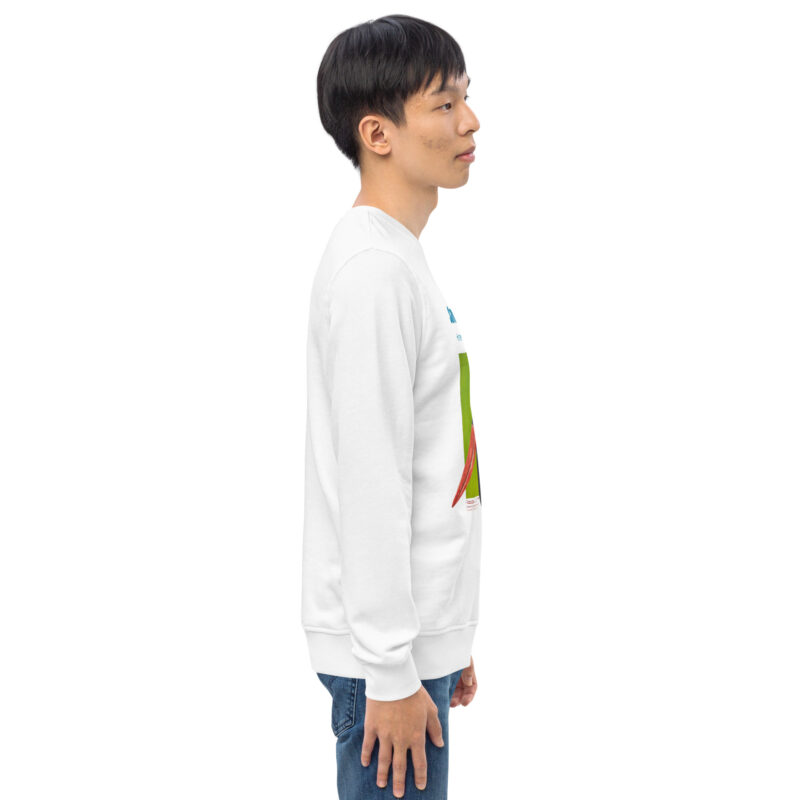 Unisex organic sweatshirt, save the saddle-billed stork - Image 49