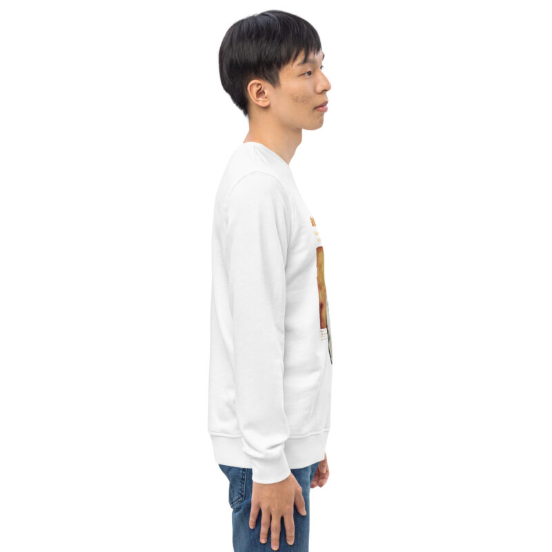 Unisex organic sweatshirt, save Lake Naivasha (saddle-billed stork) - Image 49