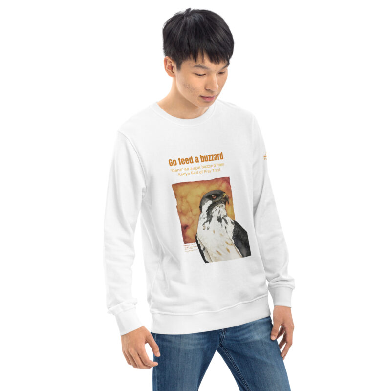 Unisex organic sweatshirt, "Gene" Go feed a buzzard - Image 37