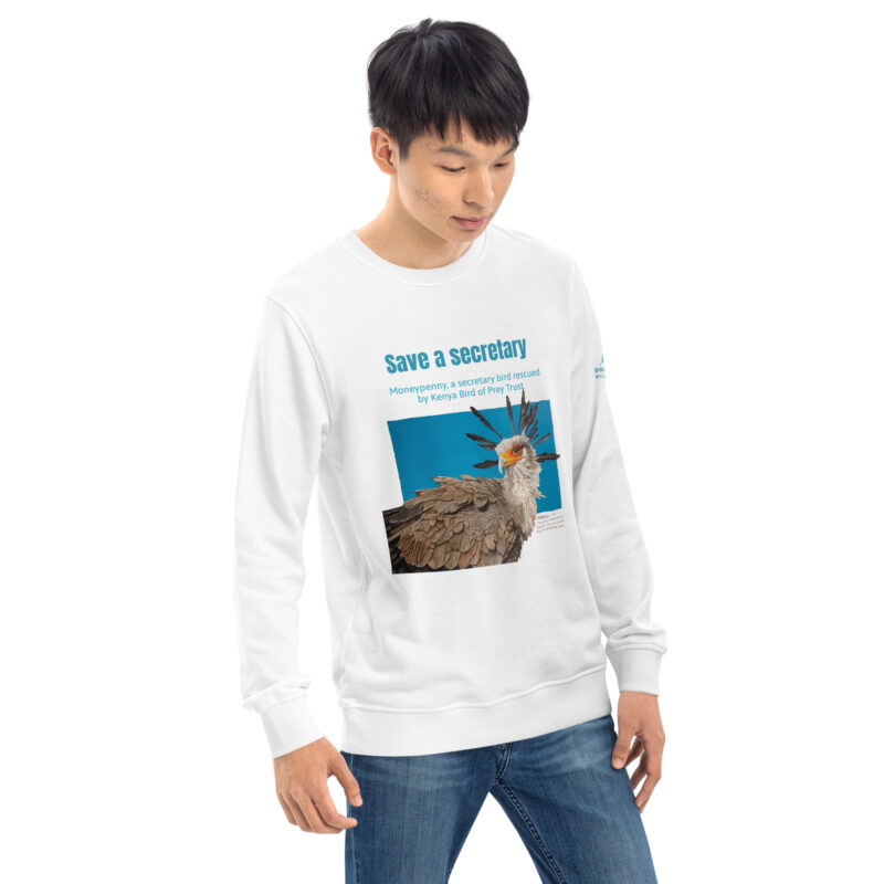 Unisex organic sweatshirt, save asecretary (Moneypenny) - Image 50