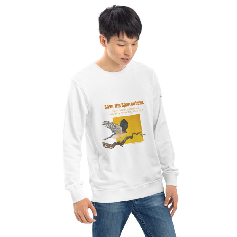 Unisex organic sweatshirt, save the sparrowhawk - Image 50