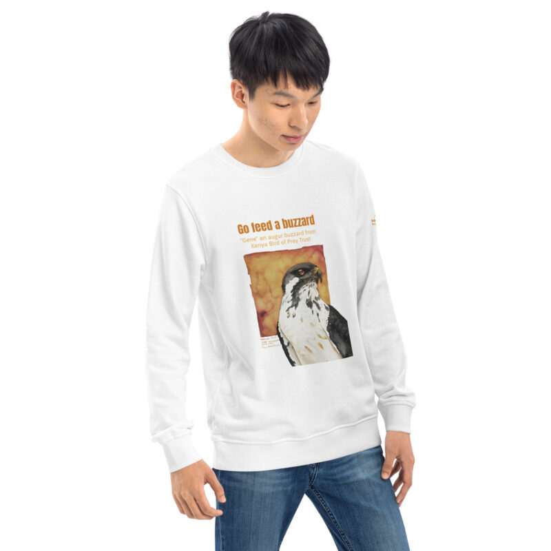 Unisex organic sweatshirt, Go feed a buzzard - Image 70