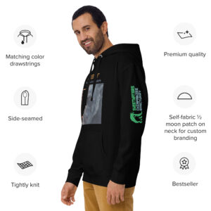 Unisex Hoodie, black, Roy, a chimp from Ol Pejeta
