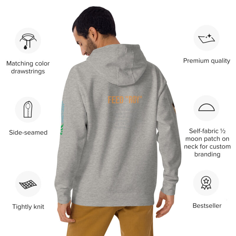 Unisex Hoodie, black, Roy, a chimp from Ol Pejeta - Image 28