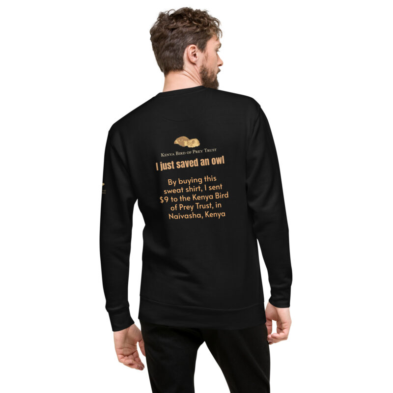 Unisex Premium Sweatshirt, save the owls - Image 4