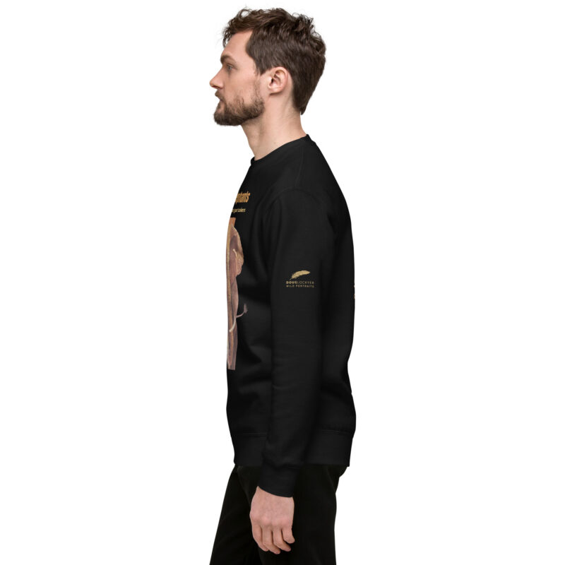 Unisex Premium Sweatshirt, Big Tim, one o fth elast o fthe giant tuskers - Image 2