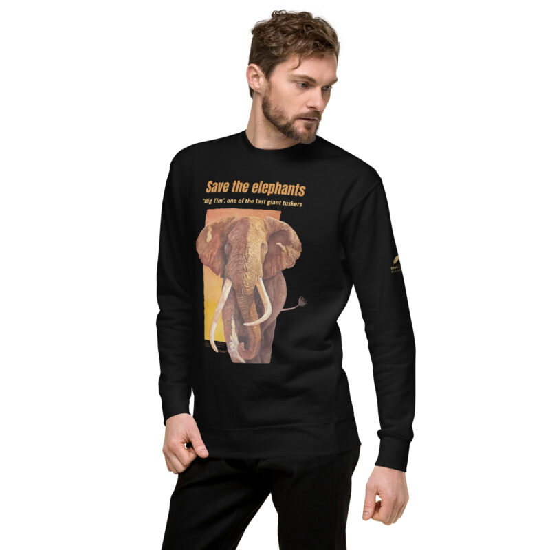 Unisex Premium Sweatshirt, Big Tim, one o fth elast o fthe giant tuskers - Image 3