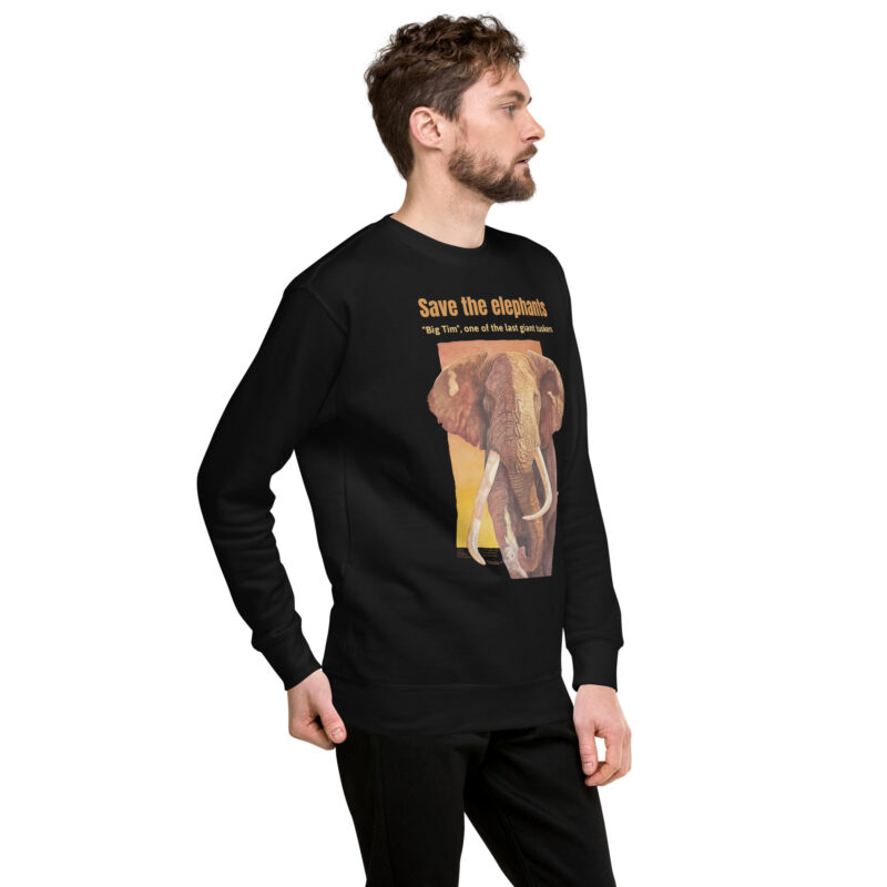 Unisex Premium Sweatshirt, Big Tim, one o fth elast o fthe giant tuskers - Image 6