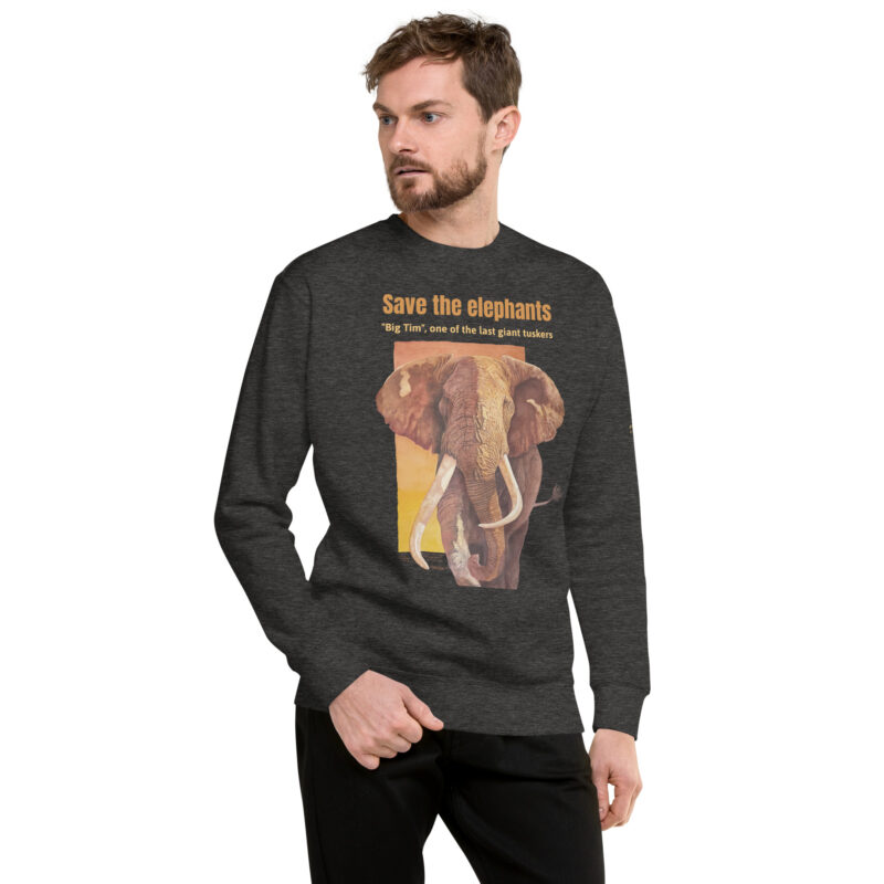 Unisex Premium Sweatshirt, Big Tim, one o fth elast o fthe giant tuskers - Image 13