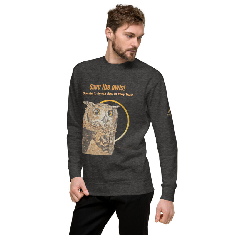 Unisex Premium Sweatshirt, save the owls - Image 15