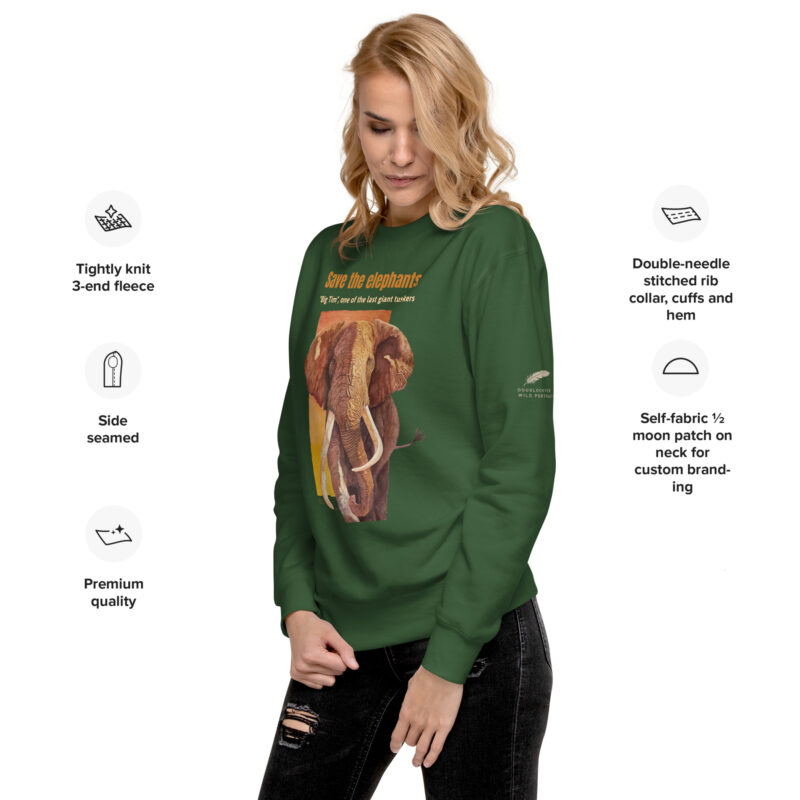 Unisex Premium Sweatshirt ,Big Tim, one of  the last of the giant  tuskers - Image 13