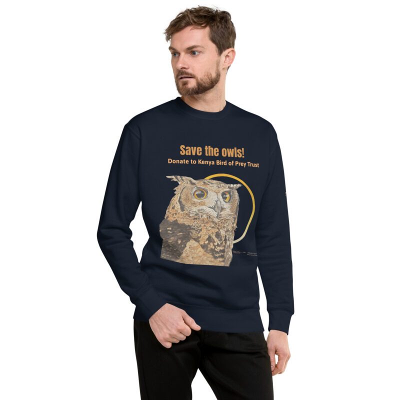 Unisex Premium Sweatshirt, save the owls - Image 7