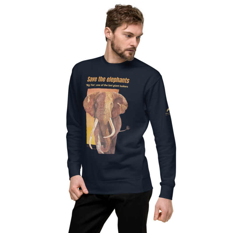 Unisex Premium Sweatshirt, Big Tim, one o fth elast o fthe giant tuskers - Image 9