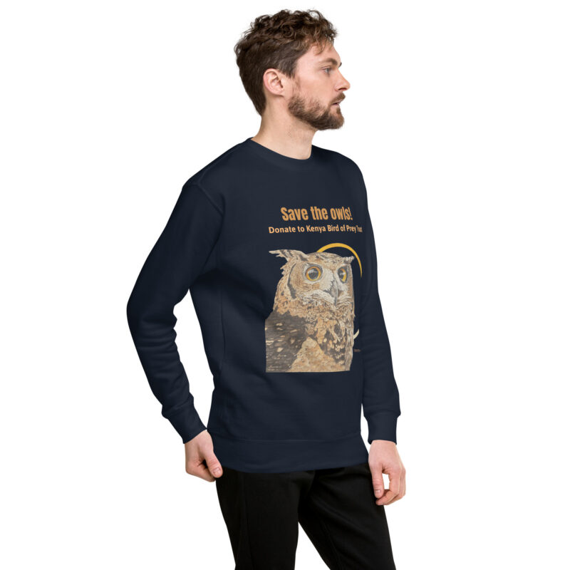 Unisex Premium Sweatshirt, save the owls - Image 12