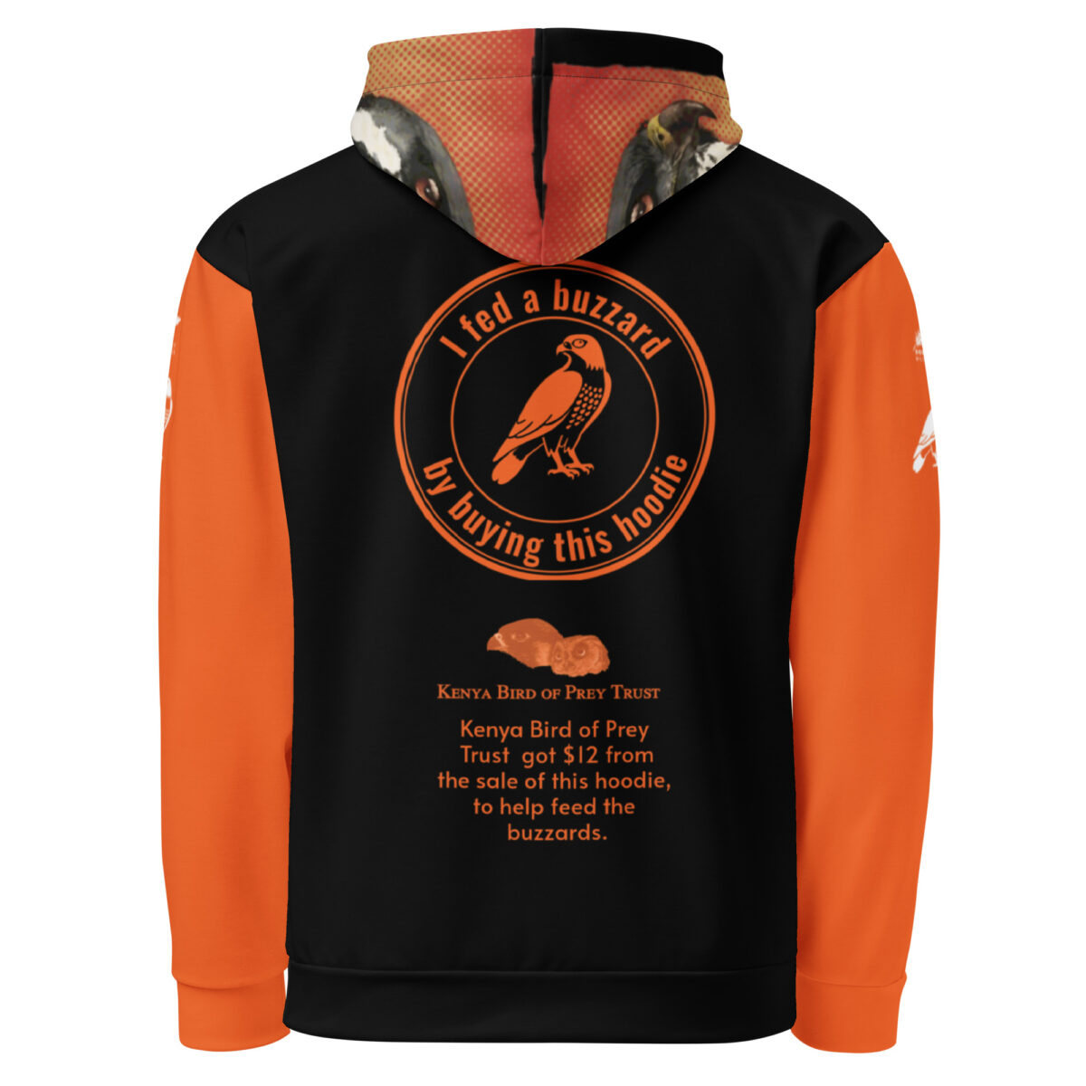 Unisex Allover Print Hoodie, Go Feed a buzzard - Image 3