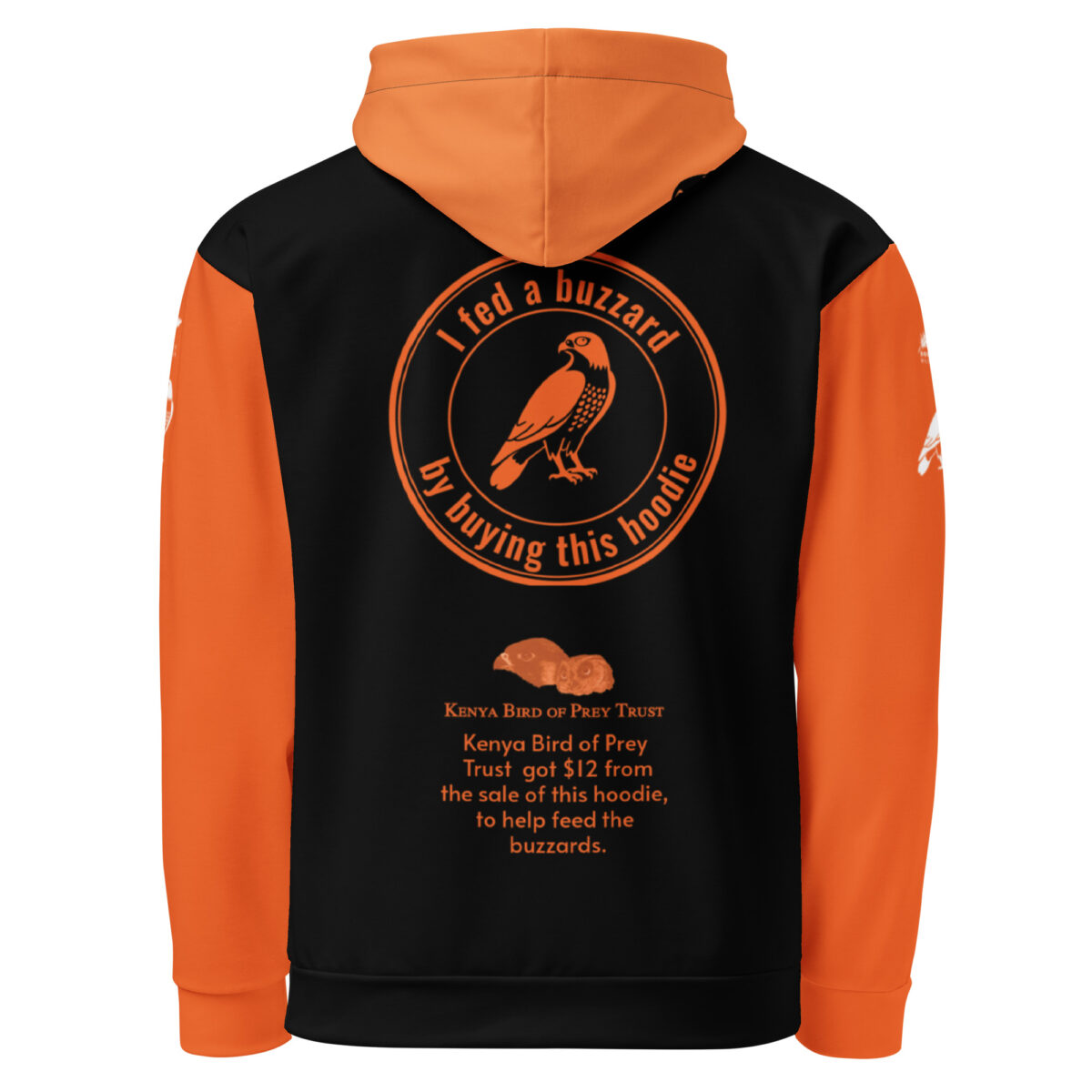 Unisex Allover Print Hoodie, Go feed a buzzard ("Gene", the augur buzzard) - Image 45