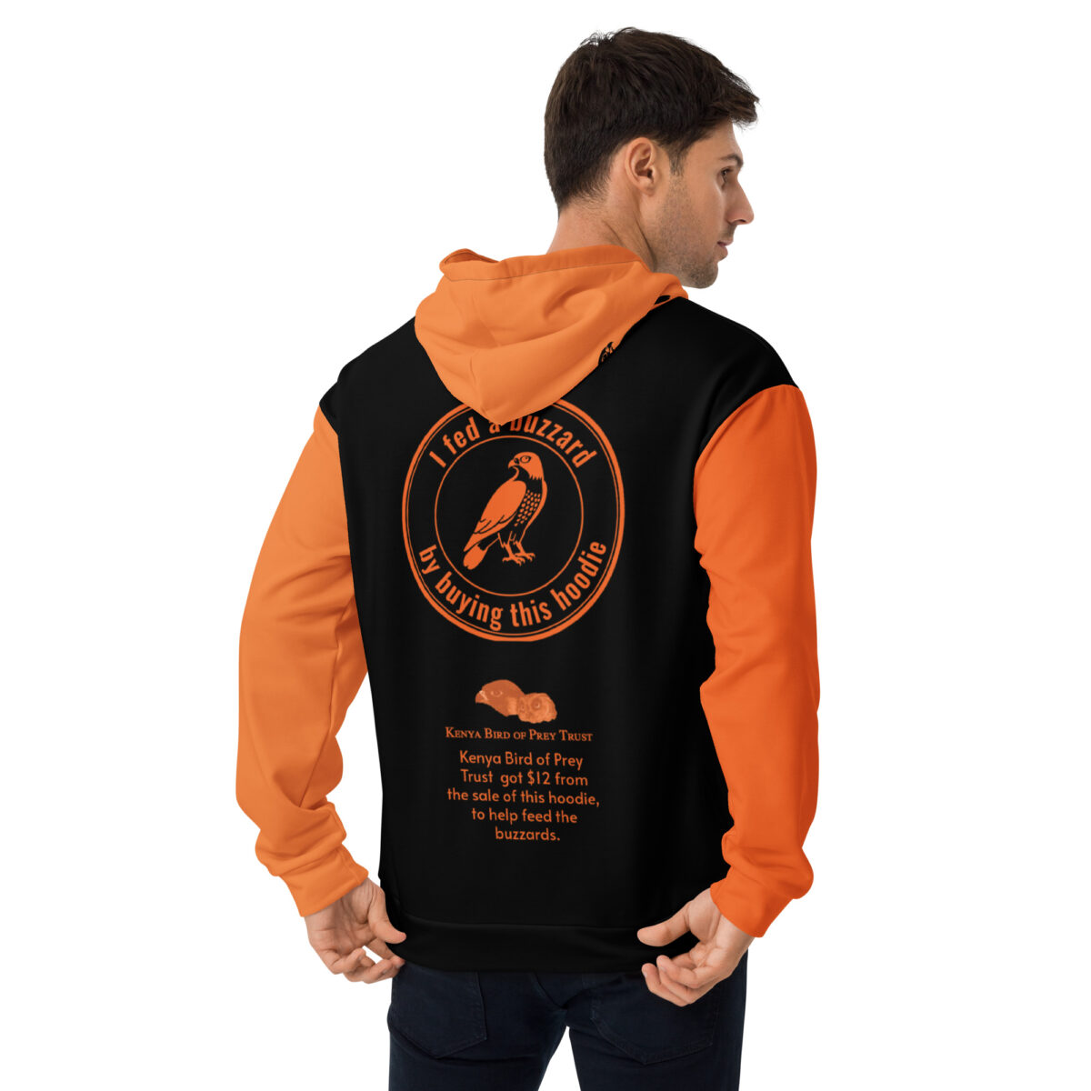 Unisex Allover Print Hoodie, Go feed a buzzard ("Gene", the augur buzzard) - Image 61