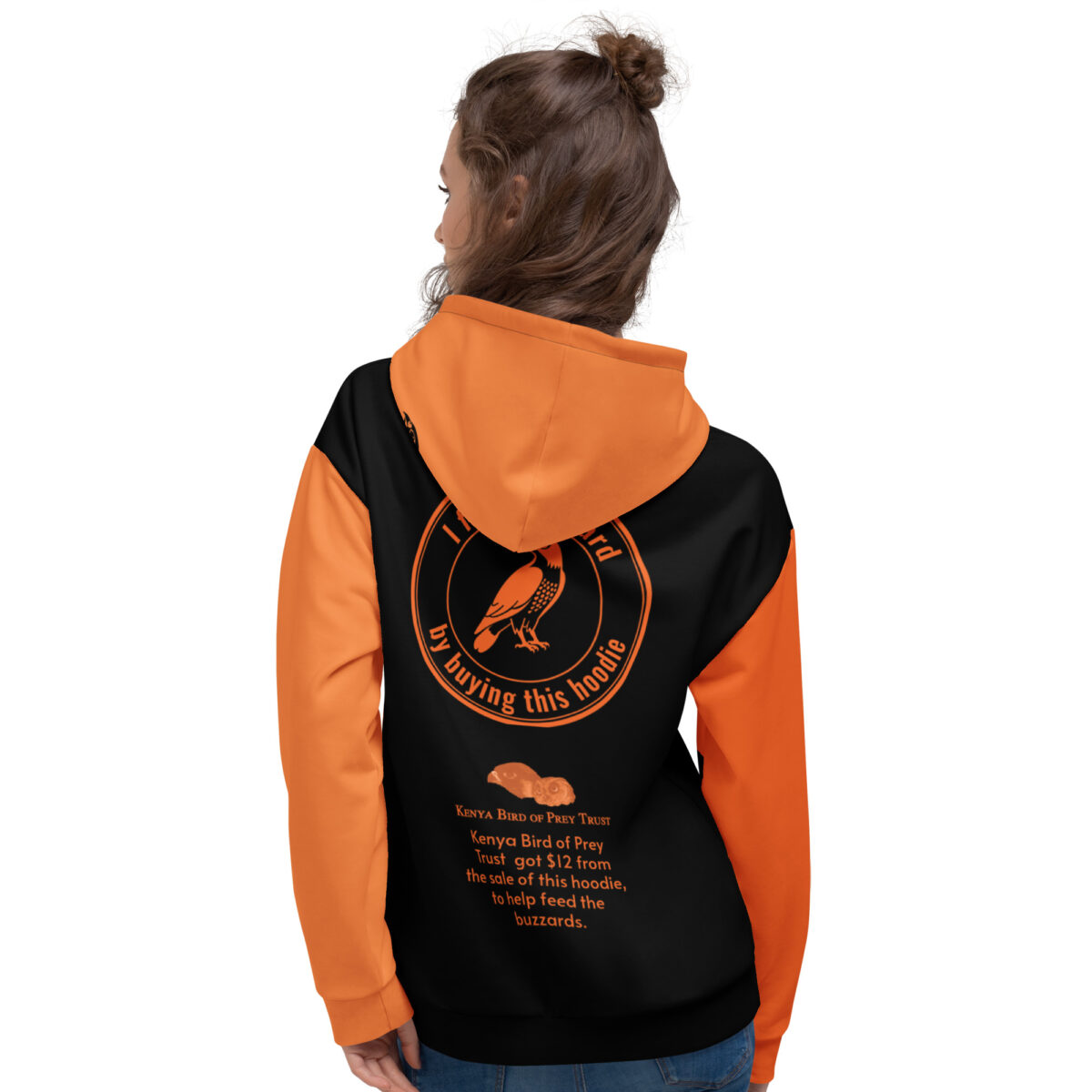 Unisex Allover Print Hoodie, Go feed a buzzard ("Gene", the augur buzzard) - Image 62