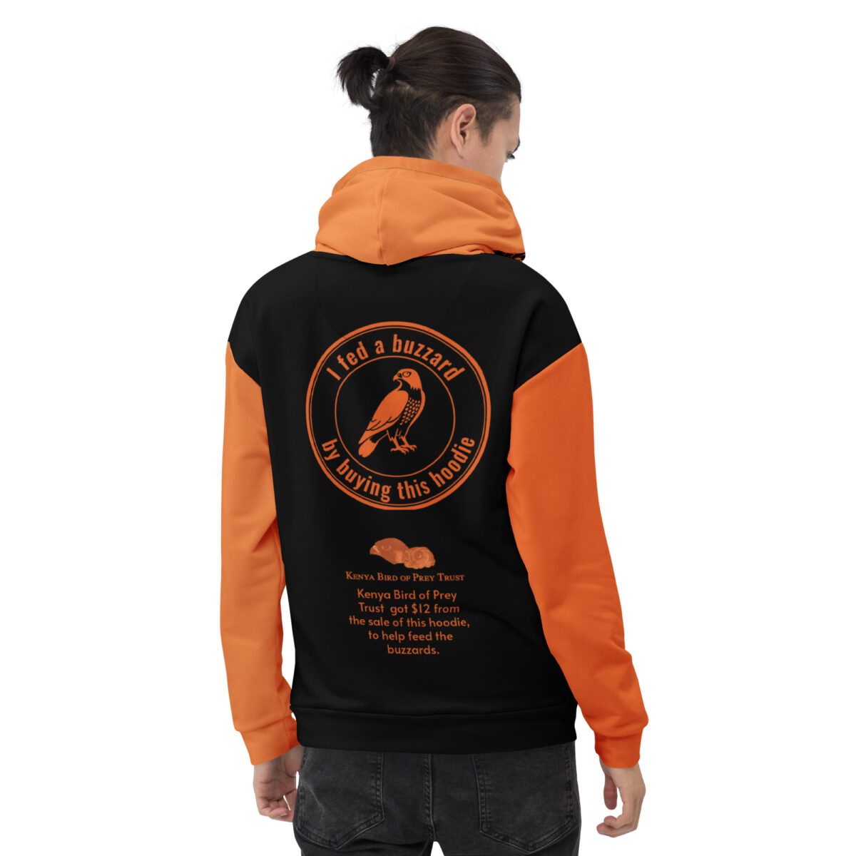 Unisex Allover Print Hoodie, Go feed a buzzard ("Gene", the augur buzzard) - Image 65