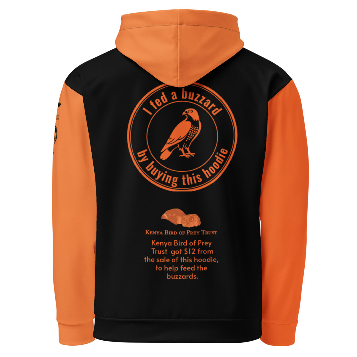 Unisex Allover Print Hoodie, Go feed a buzzard ("Gene", the augur buzzard) - Image 67