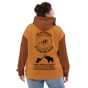 Unisex Allover Print Hoodie, "Tim", last of the giant tuskers