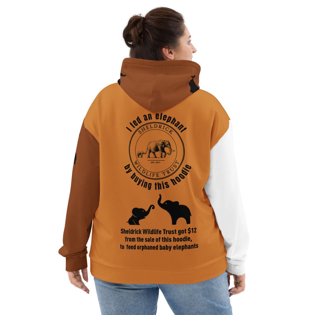 Unisex Allover Print Hoodie, "Tim", last of the giant tuskers - Image 28