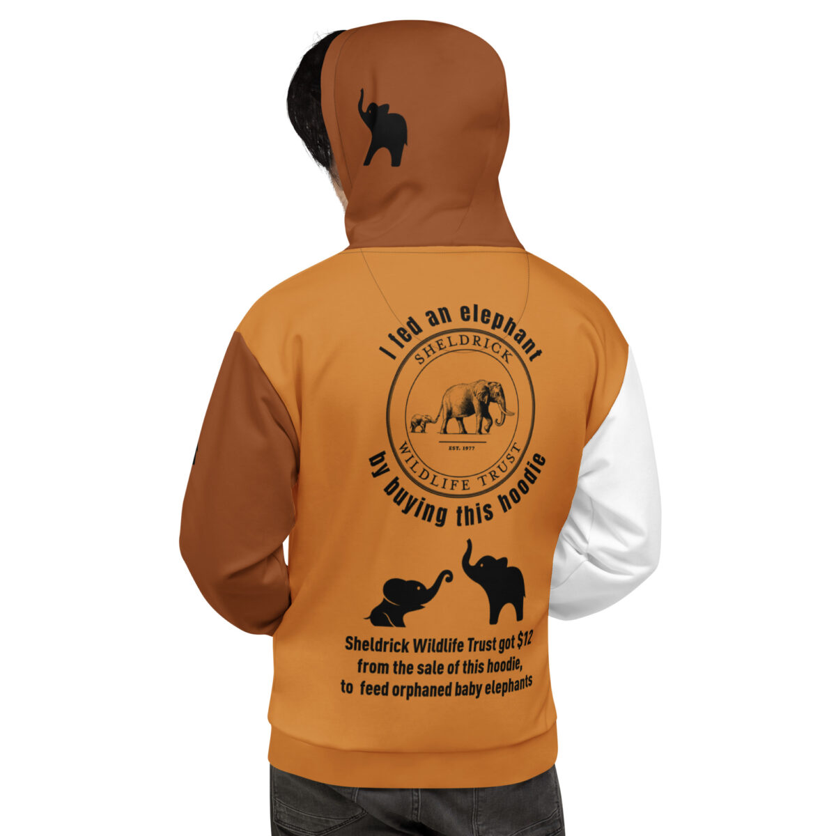 Unisex Allover Print Hoodie, "Tim", last of the giant tuskers - Image 31