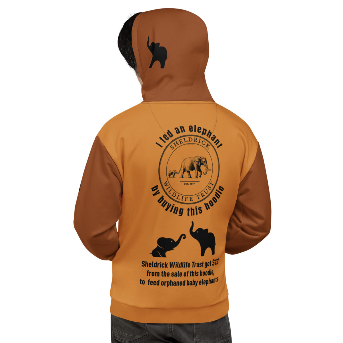 Unisex Allover Print Hoodie, "Tim", last of the giant tuskers - Image 39