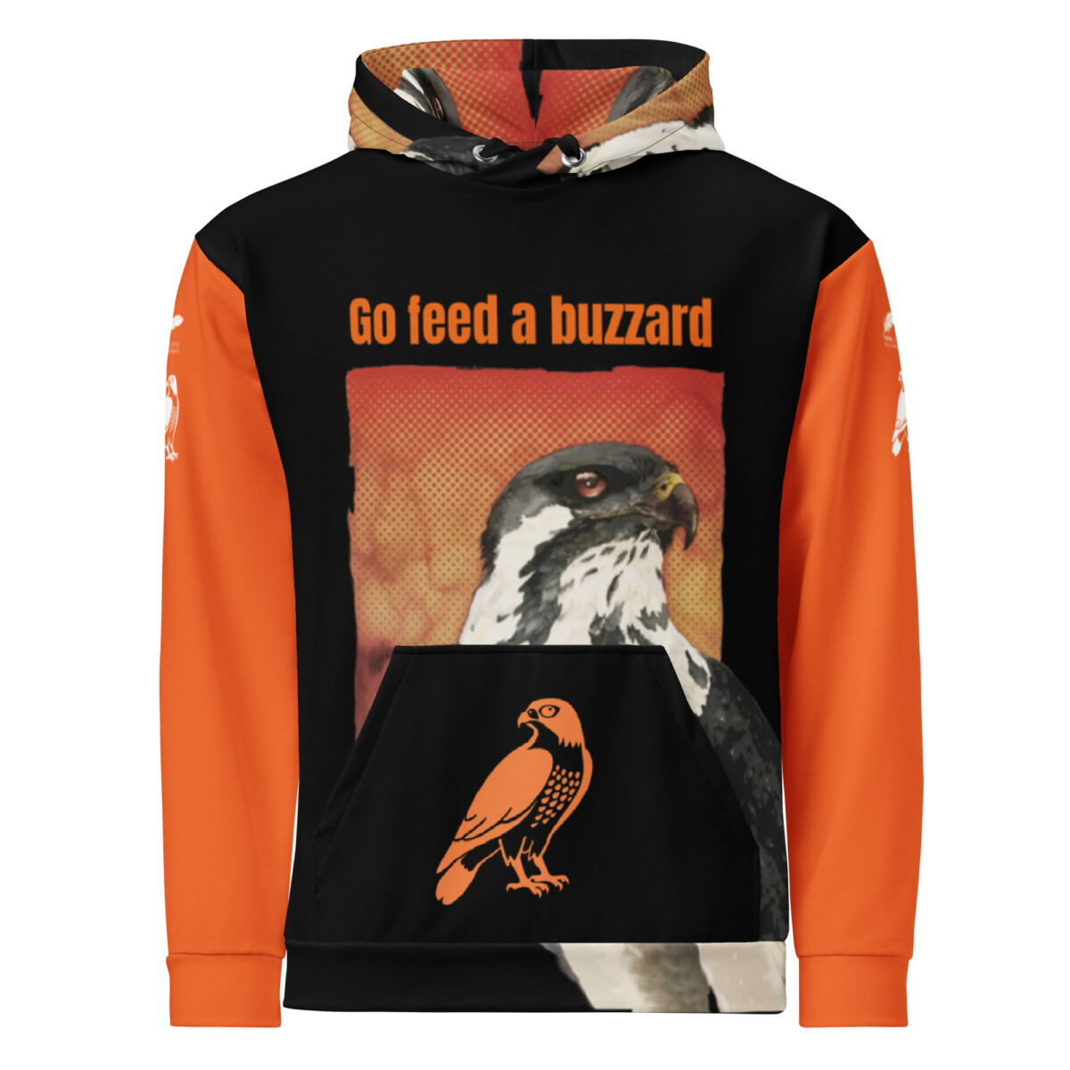 Unisex Allover Print Hoodie, Go Feed a buzzard - Image 2