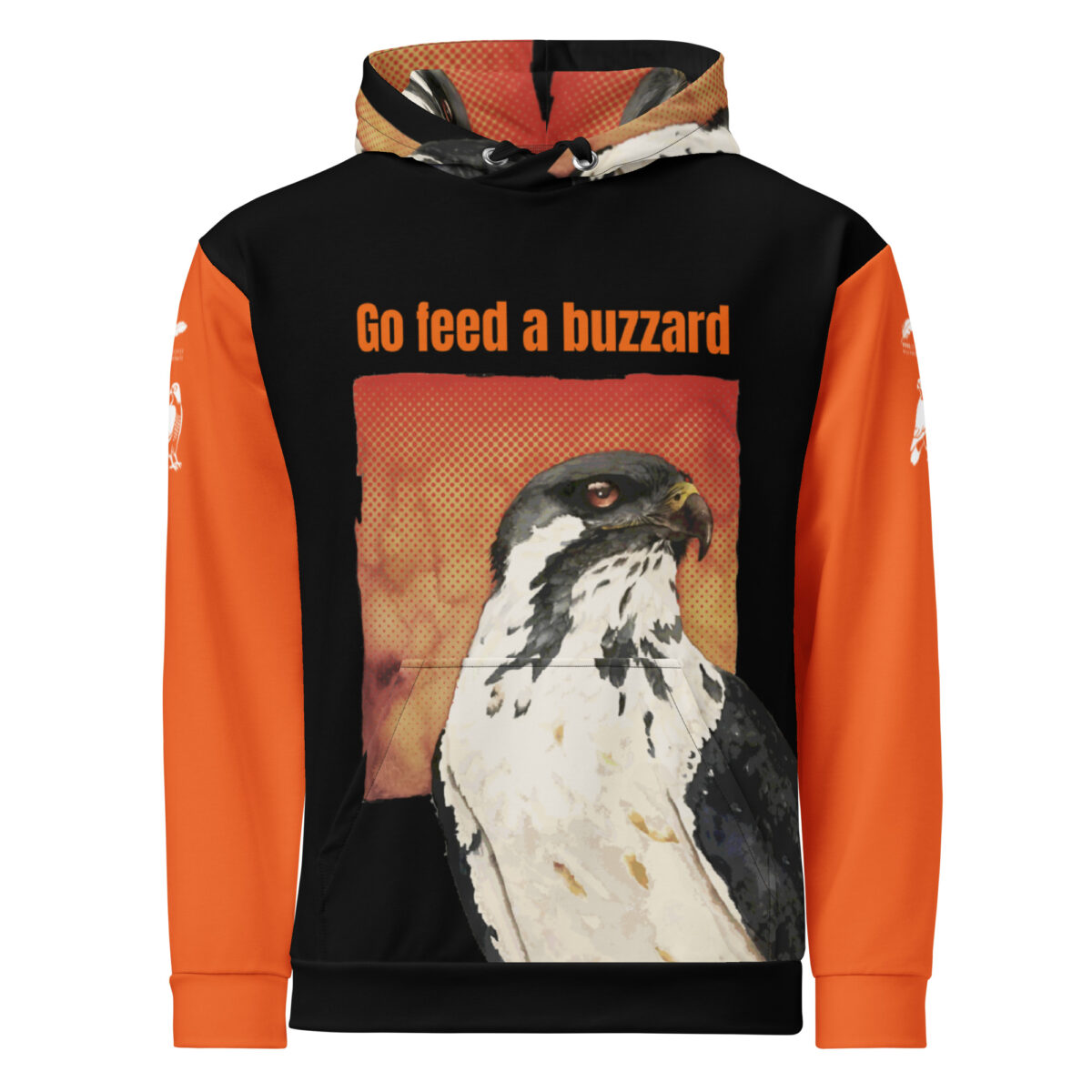 Unisex Allover Print Hoodie, Go feed a buzzard ("Gene", the augur buzzard) - Image 38