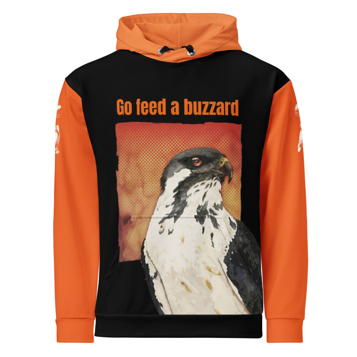 Unisex Allover Print Hoodie, Go feed a buzzard ("Gene", the augur buzzard) - Image 46
