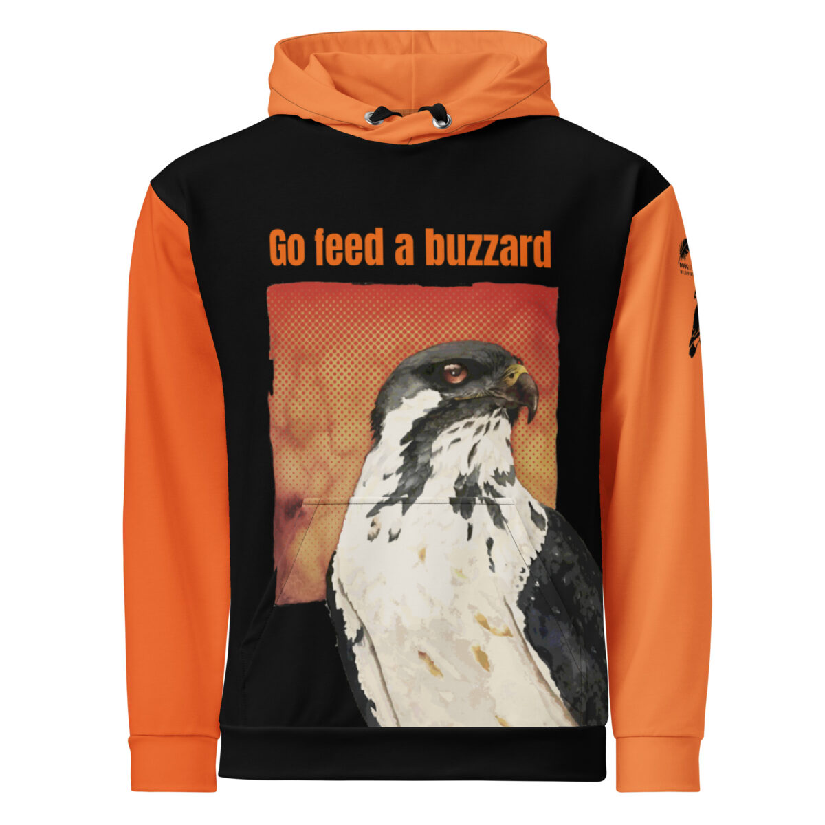 Unisex Allover Print Hoodie, Go feed a buzzard ("Gene", the augur buzzard) - Image 51