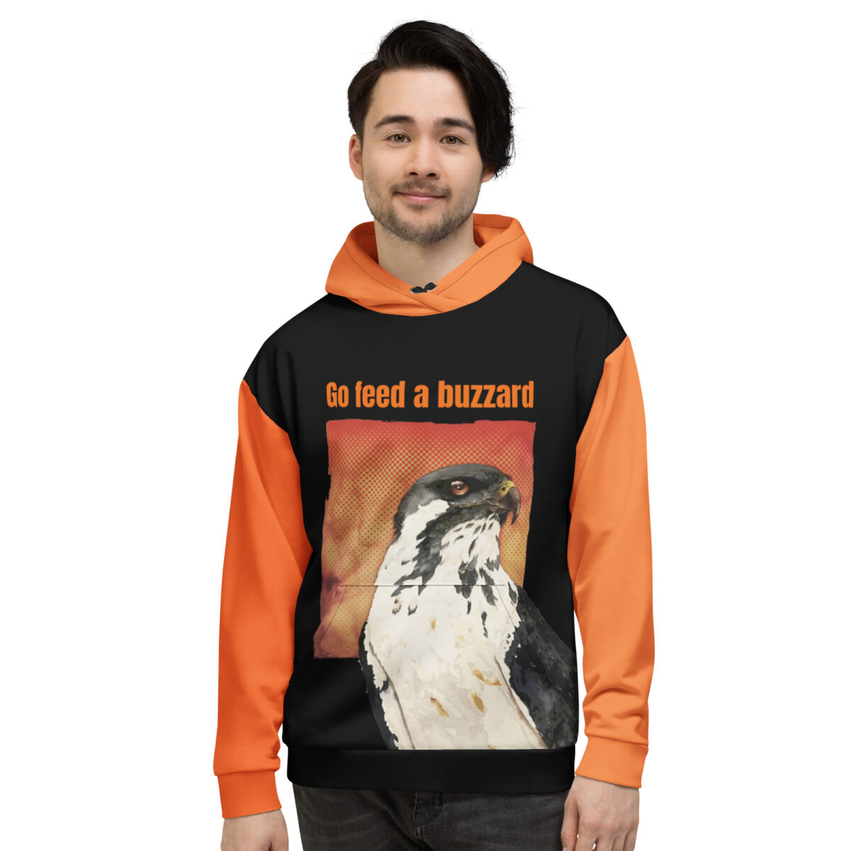 Unisex Allover Print Hoodie, Go feed a buzzard ("Gene", the augur buzzard) - Image 57