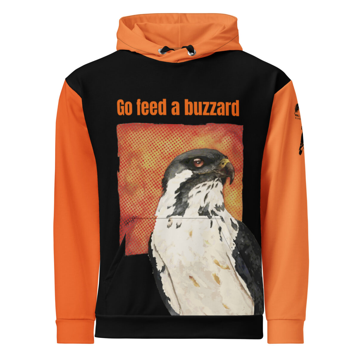 Unisex Allover Print Hoodie, Go feed a buzzard ("Gene", the augur buzzard) - Image 74