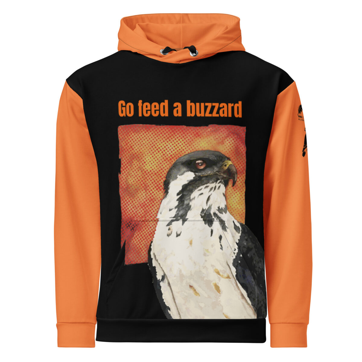 Unisex Allover Print Hoodie, Go feed a buzzard ("Gene", the augur buzzard) - Image 88