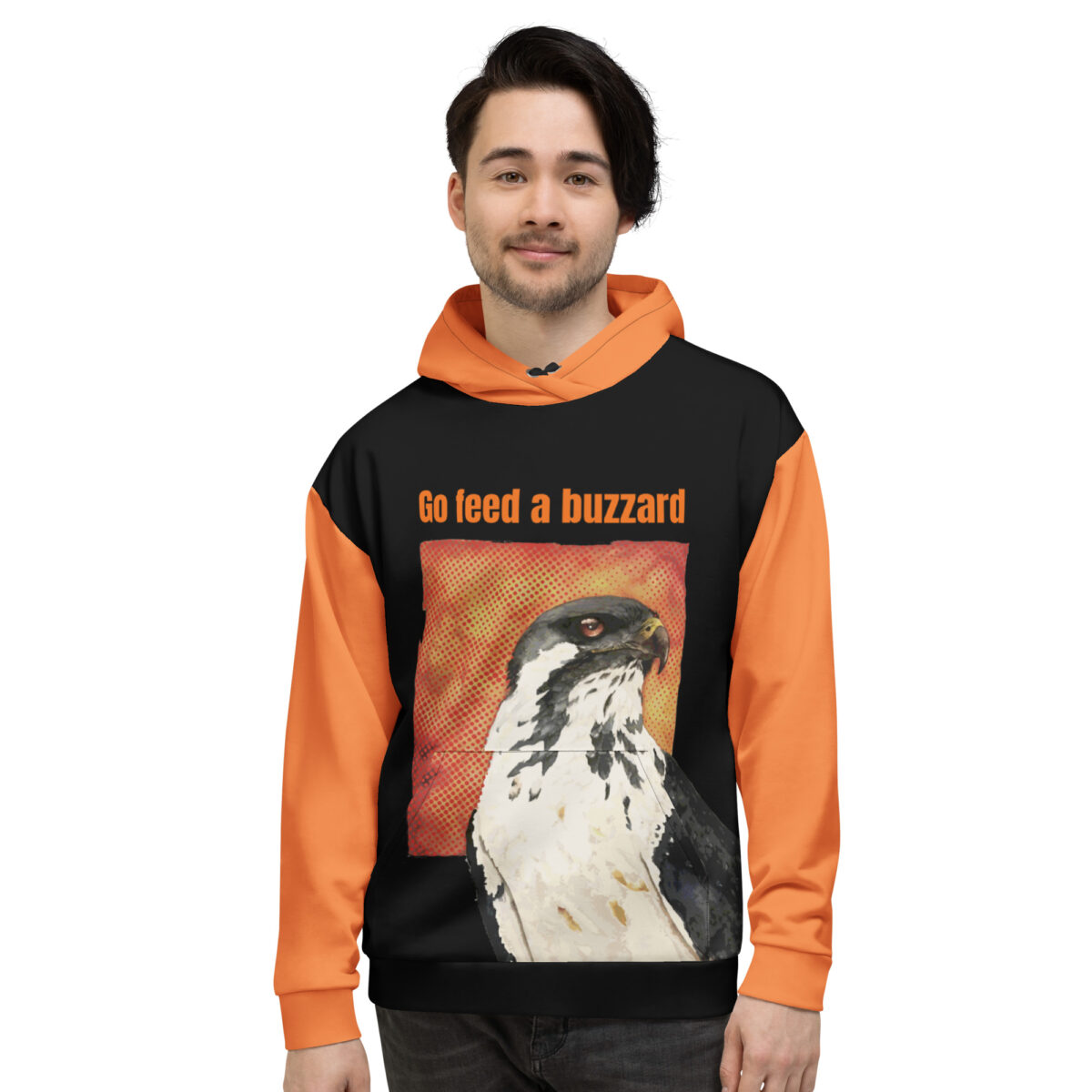 Unisex Allover Print Hoodie, Go feed a buzzard ("Gene", the augur buzzard) - Image 93