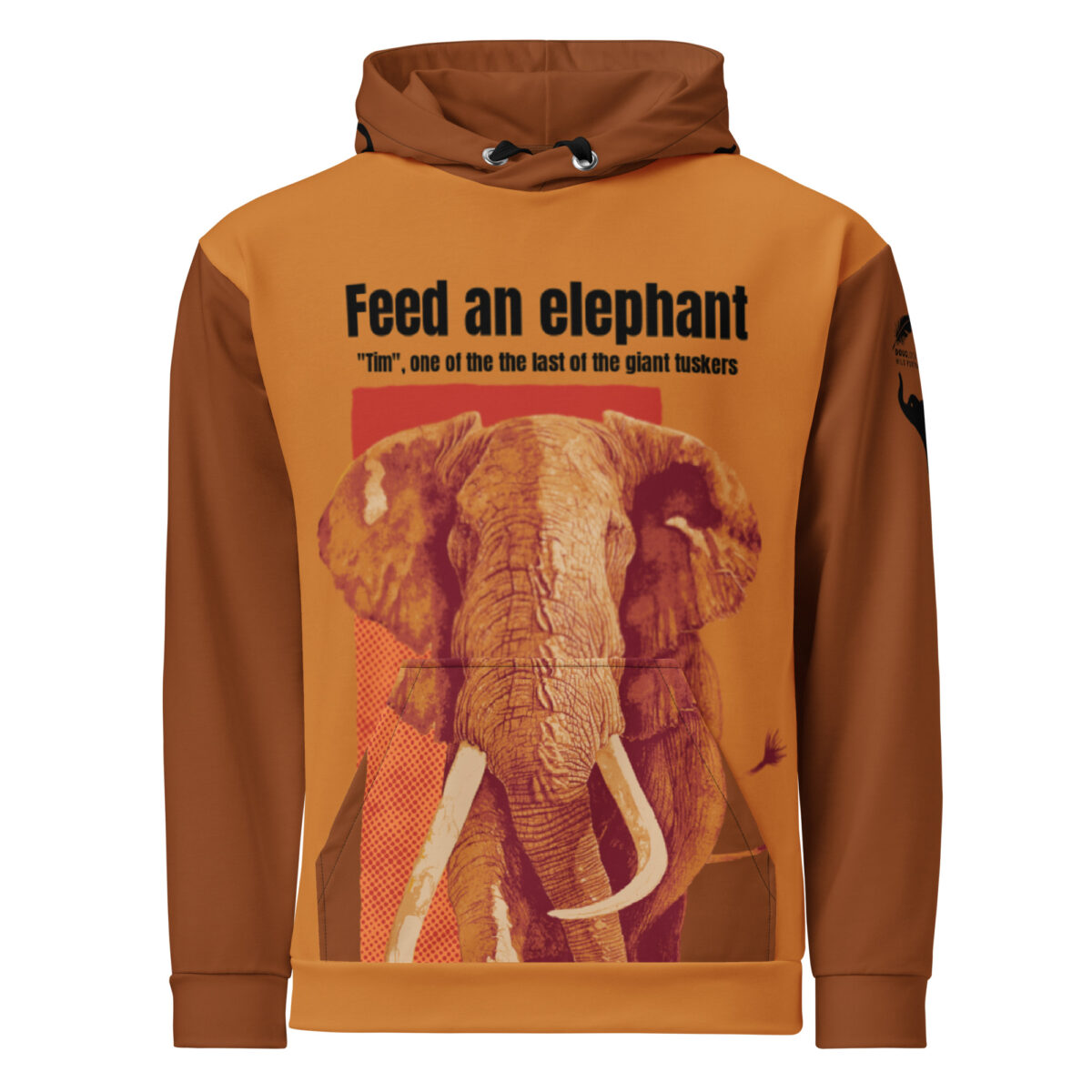 Unisex Allover Print Hoodie, "Tim", last of the giant tuskers - Image 3