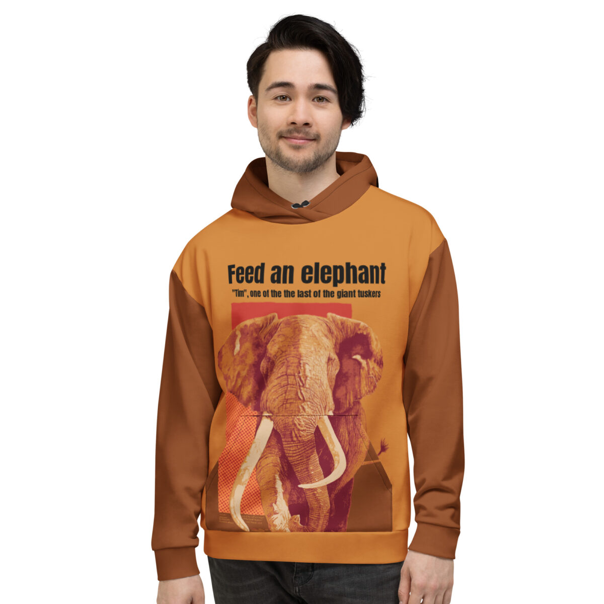 Unisex Allover Print Hoodie, "Tim", last of the giant tuskers - Image 35