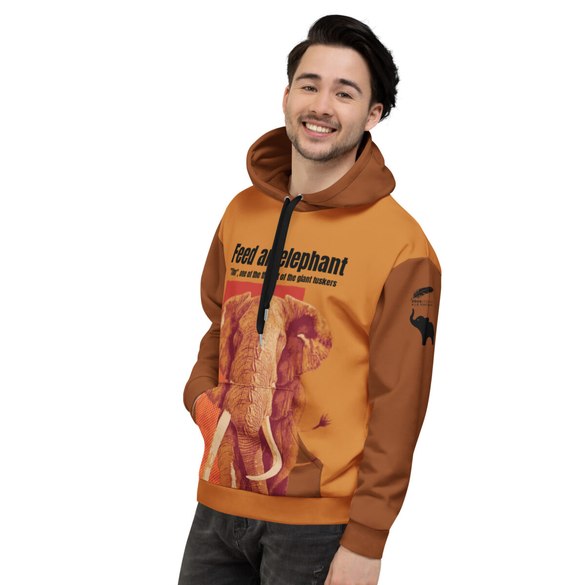 Unisex Allover Print Hoodie, "Tim", last of the giant tuskers - Image 6