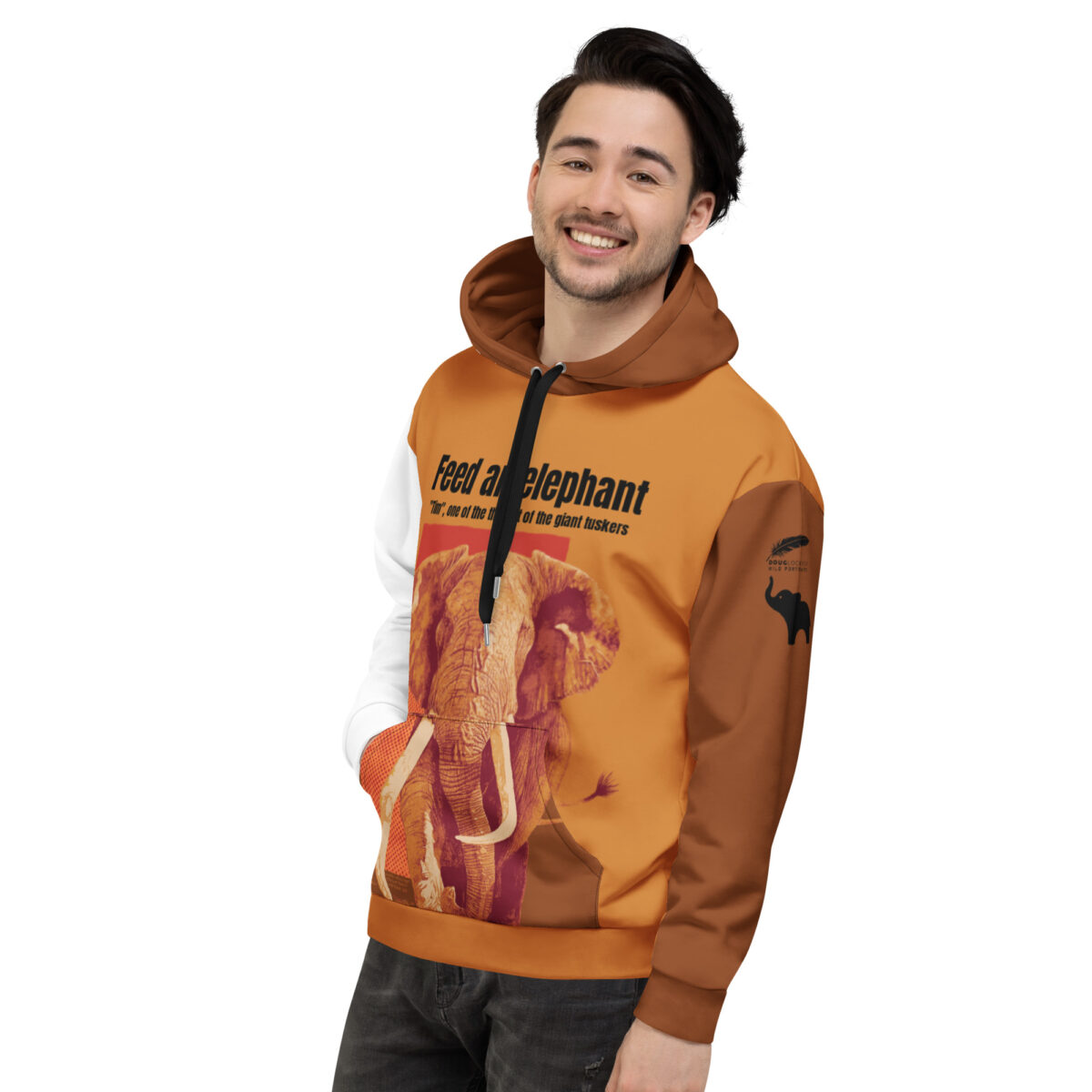 Unisex Allover Print Hoodie, "Tim", last of the giant tuskers - Image 33