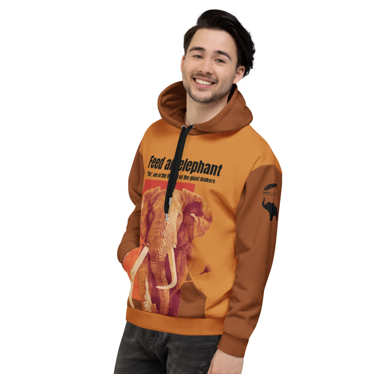 Unisex Allover Print Hoodie, "Tim", last of the giant tuskers - Image 41