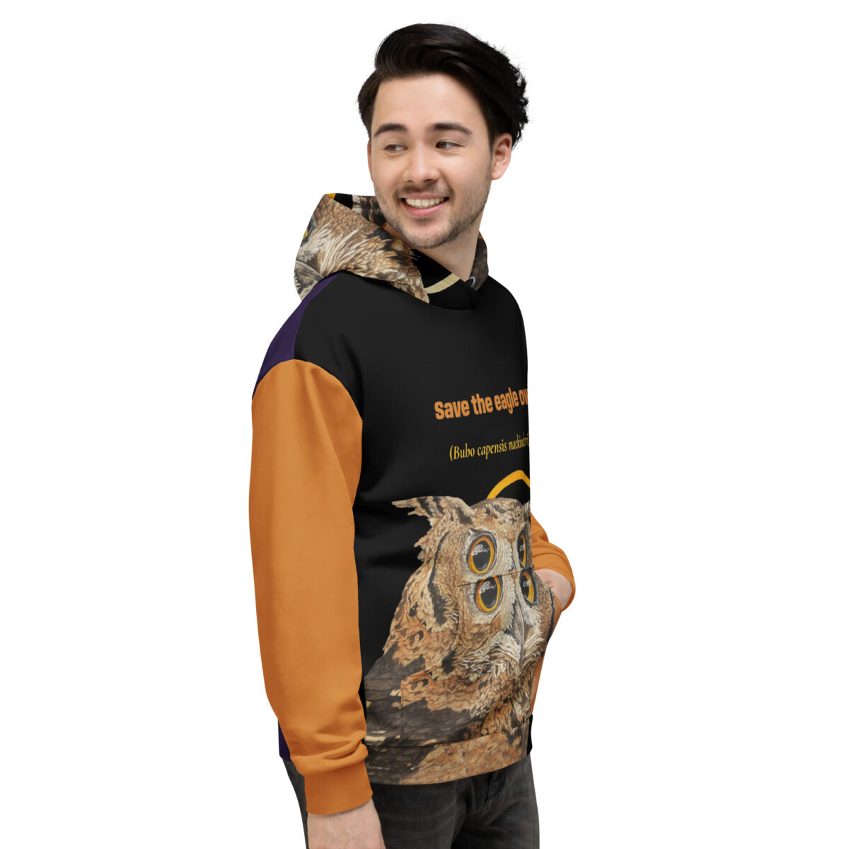 Unisex Hoodie, save the eagle owls - Image 13