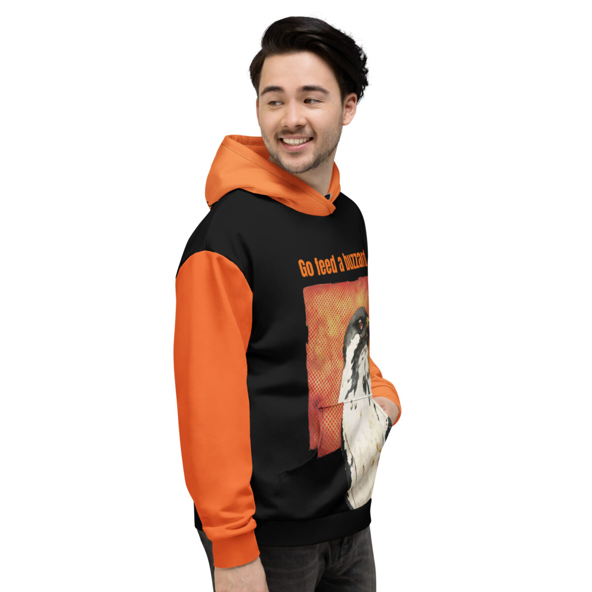 Unisex Allover Print Hoodie, Go feed a buzzard ("Gene", the augur buzzard) - Image 78