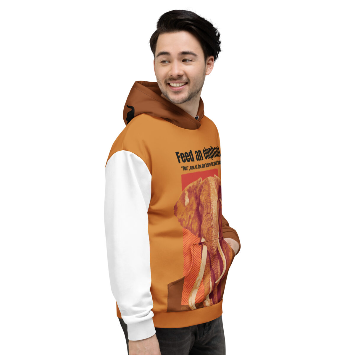 Unisex Allover Print Hoodie, "Tim", last of the giant tuskers - Image 27