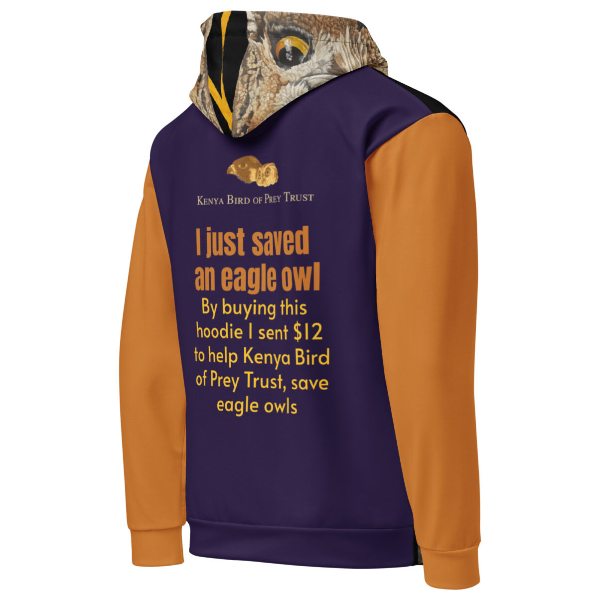 Unisex Hoodie, save the eagle owls - Image 8